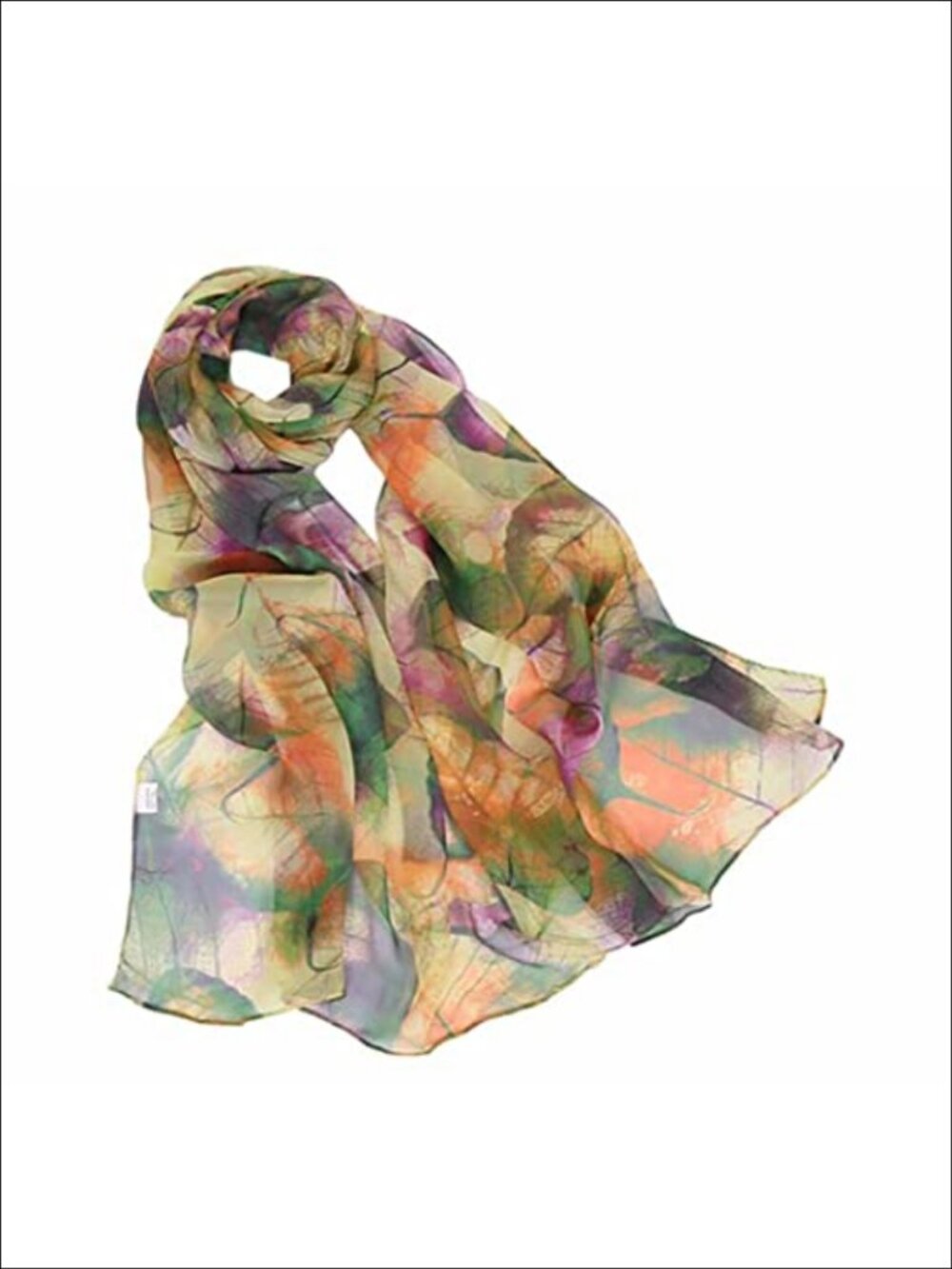 Floral Print Lightweight Sheer Scarf Shawl Wrap
